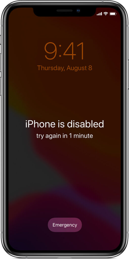 ios13 iphone xs iphone disabled passcode